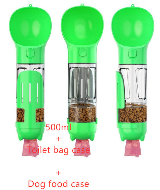 Pet Water Bottle Feeder Bowl Garbage Bag Storage Portable Pet Outdoor.