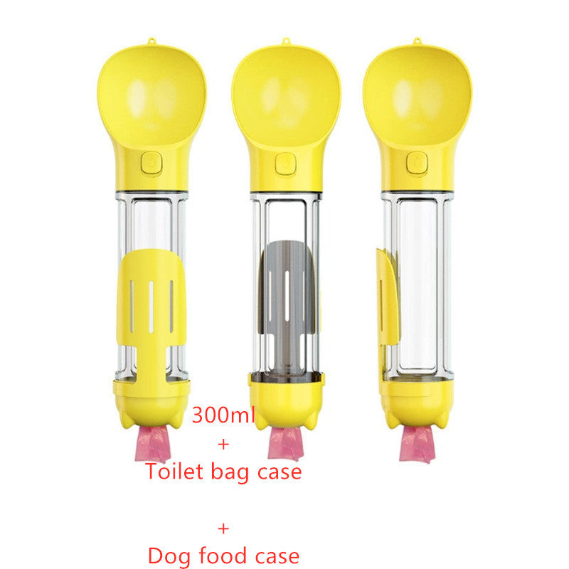 Pet Water Bottle Feeder Bowl Garbage Bag Storage Portable Pet Outdoor.