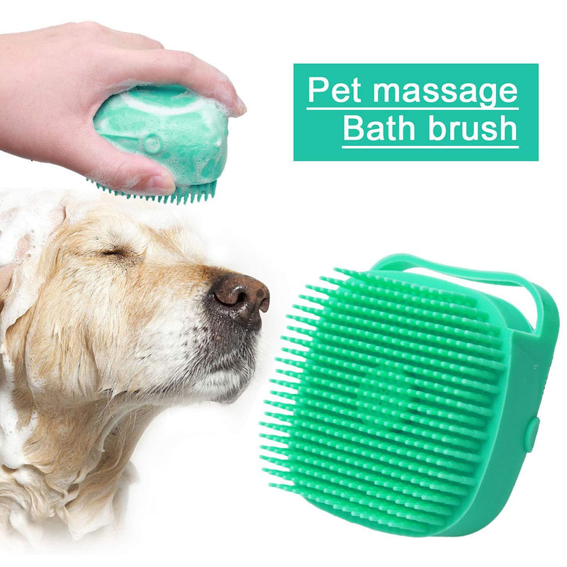 Dog Shampoo Massager  Brush Cat Massage Comb Grooming Scrubber Shower.