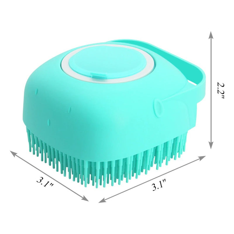 Dog Shampoo Massager  Brush Cat Massage Comb Grooming Scrubber Shower.