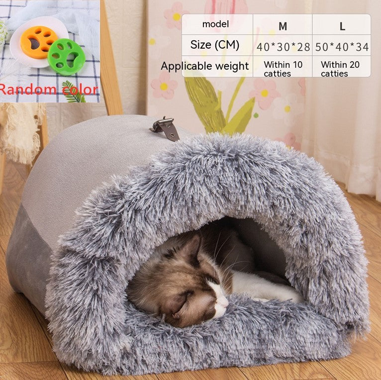 Pet Nest Portable Autumn And Winter Warm Dog Nest Moisture-proof Long.