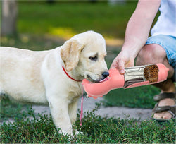 Pet Water Bottle Feeder Bowl Garbage Bag Storage Portable Pet Outdoor.