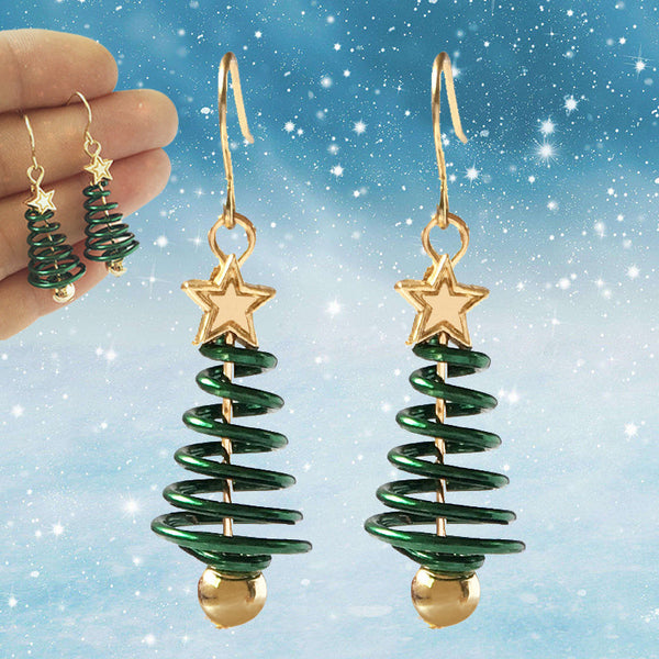 Christmas Tree Star DIY Earrings design with high quality for Christmas