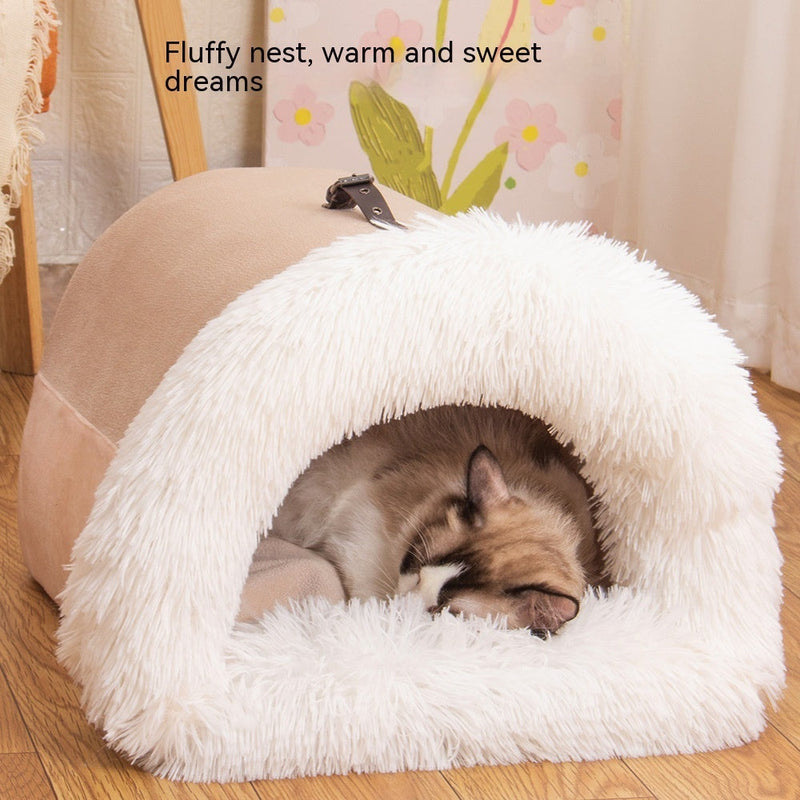 Pet Nest Portable Autumn And Winter Warm Dog Nest Moisture-proof Long.