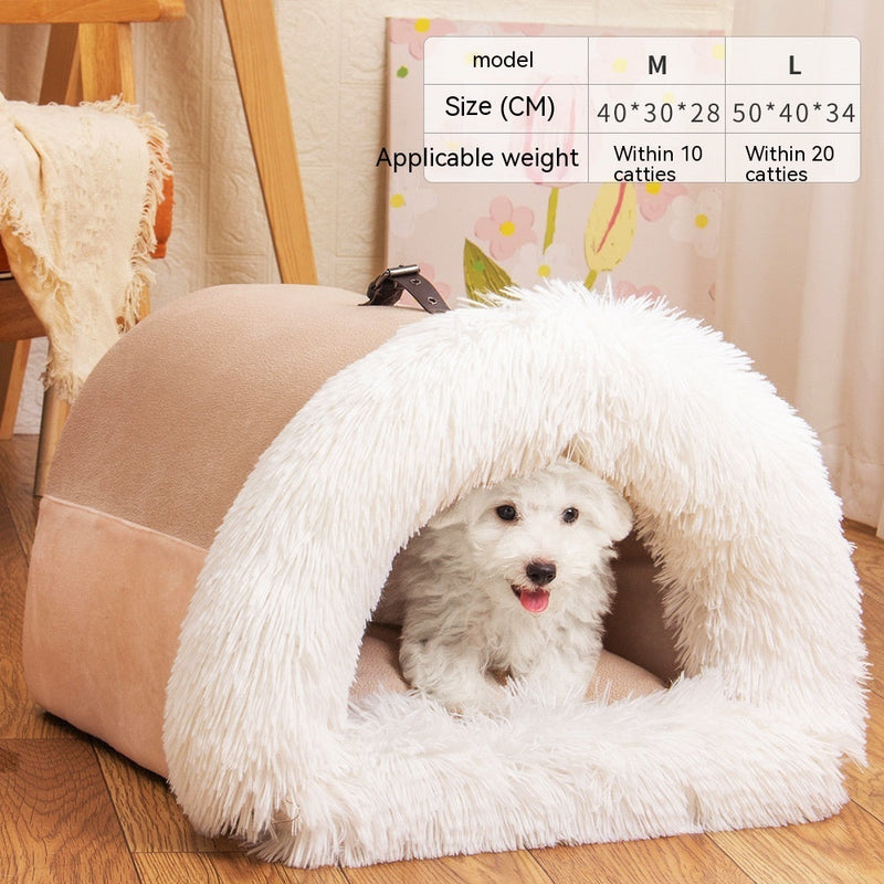 Pet Nest Portable Autumn And Winter Warm Dog Nest Moisture-proof Long.