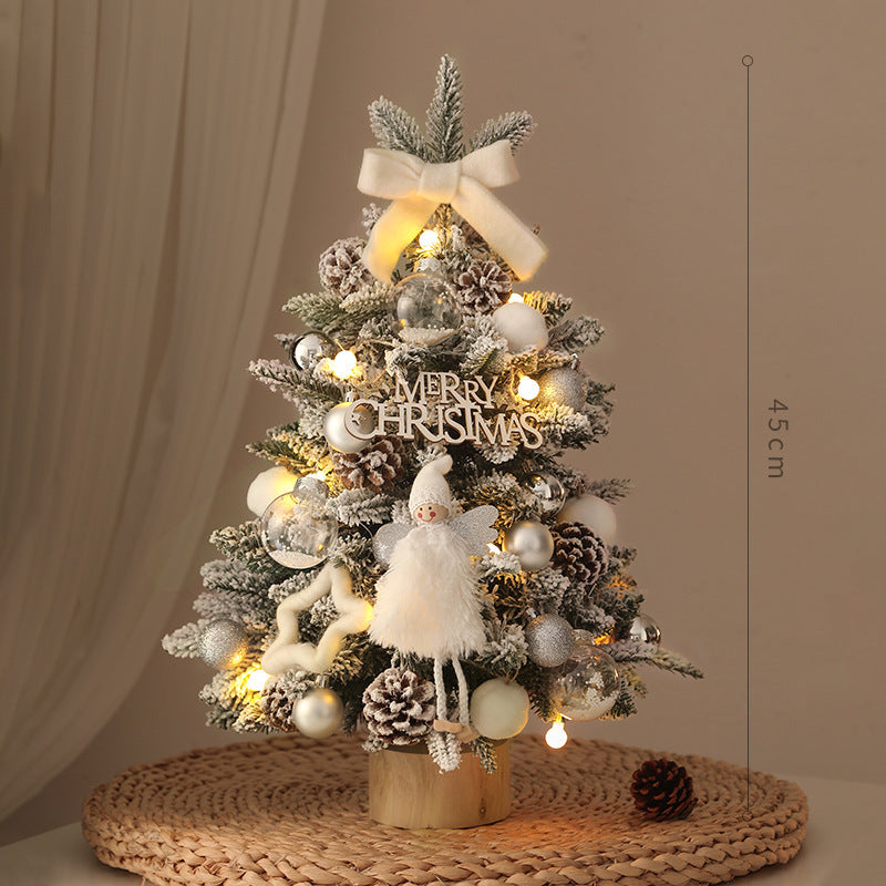 Christmas Decoration Encryption Christmas Tree With Lights and Flowers