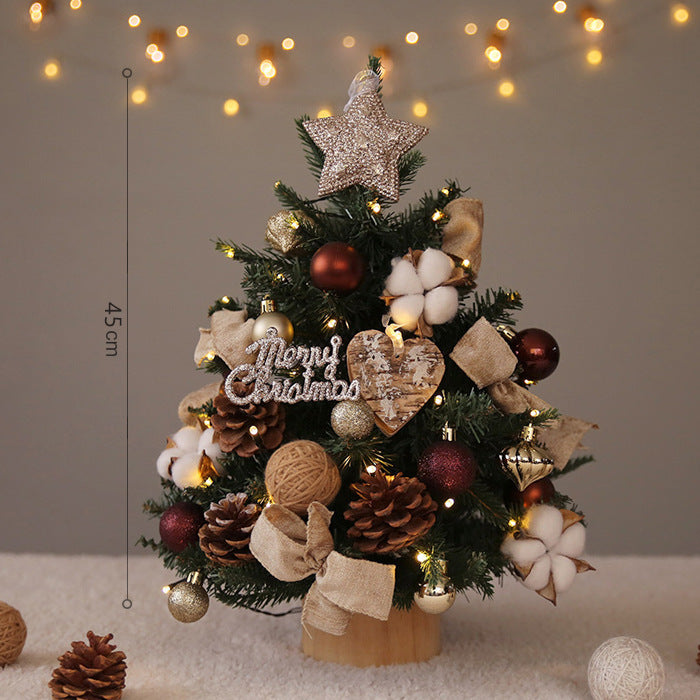 Christmas Decoration Encryption Christmas Tree With Lights and Flowers