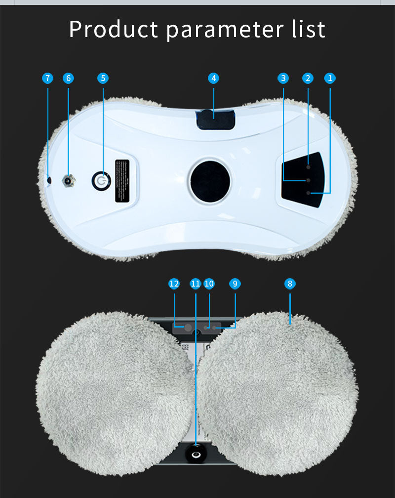 Window Cleaner Robot, Smart Window Cleaner With Automatic Water Spray.