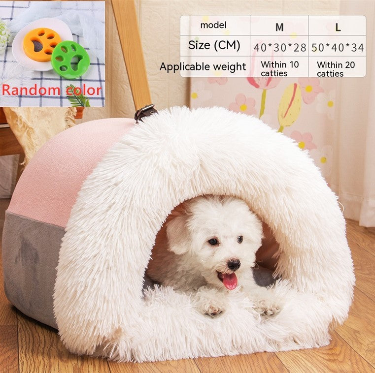 Pet Nest Portable Autumn And Winter Warm Dog Nest Moisture-proof Long.