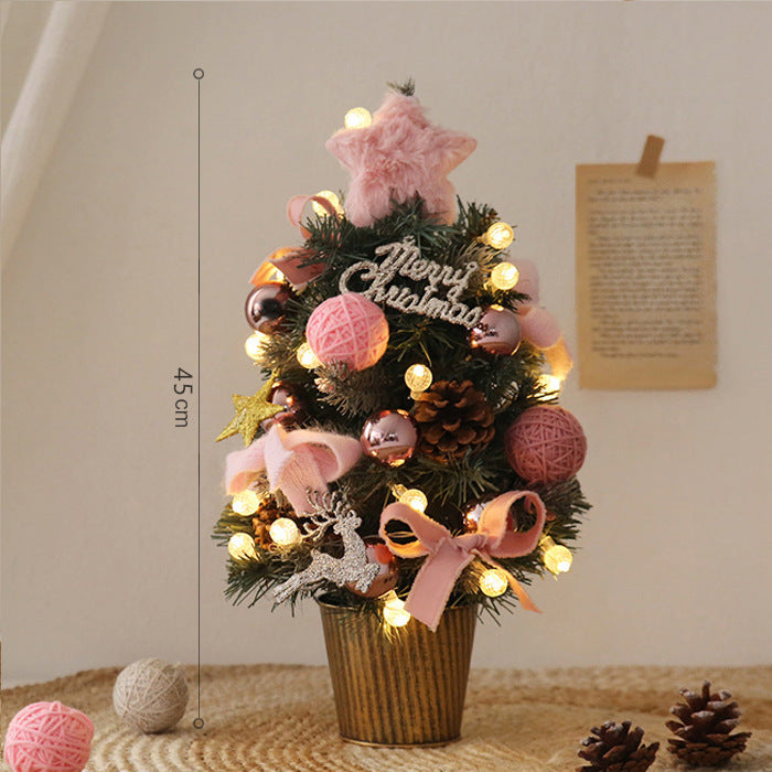 Christmas Decoration Encryption Christmas Tree With Lights and Flowers